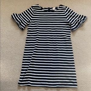 JCrew Black and white striped dress